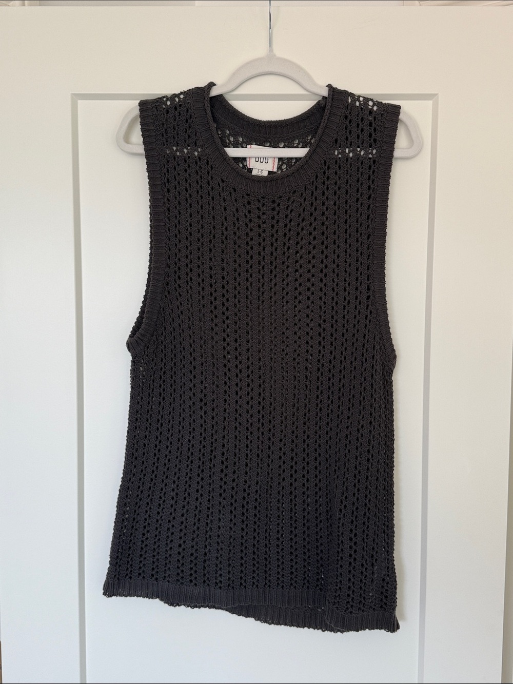 BDG Black Open-Knit Sleeveless Tank
